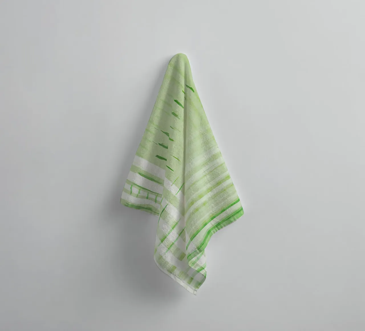 Abstract Shapes | Deconstructed Checkers | Spring Green Handtuch von sabidussi