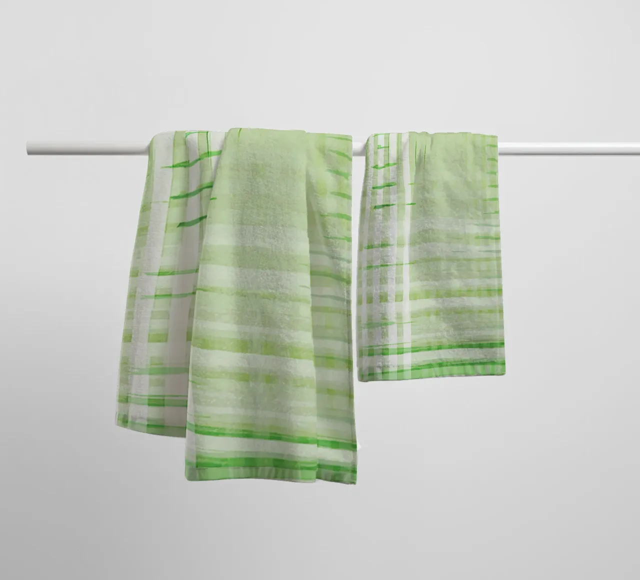 Abstract Shapes | Deconstructed Checkers | Spring Green Handtuch von sabidussi