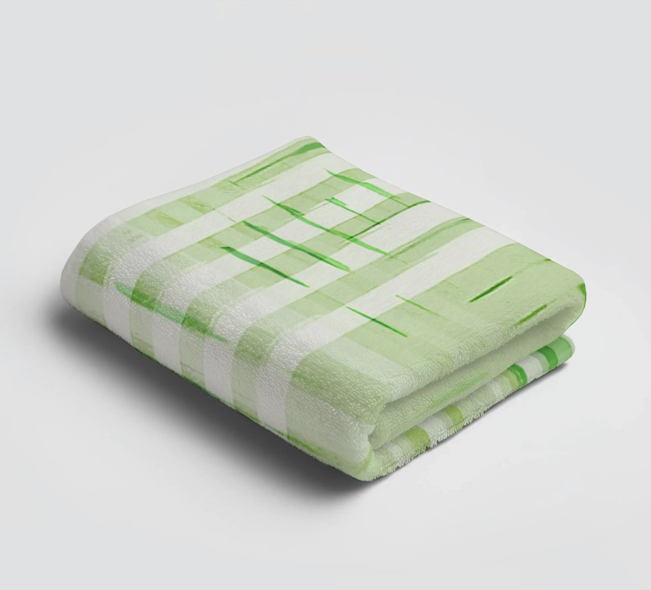 Abstract Shapes | Deconstructed Checkers | Spring Green asciugamano da bagno da sabidussi