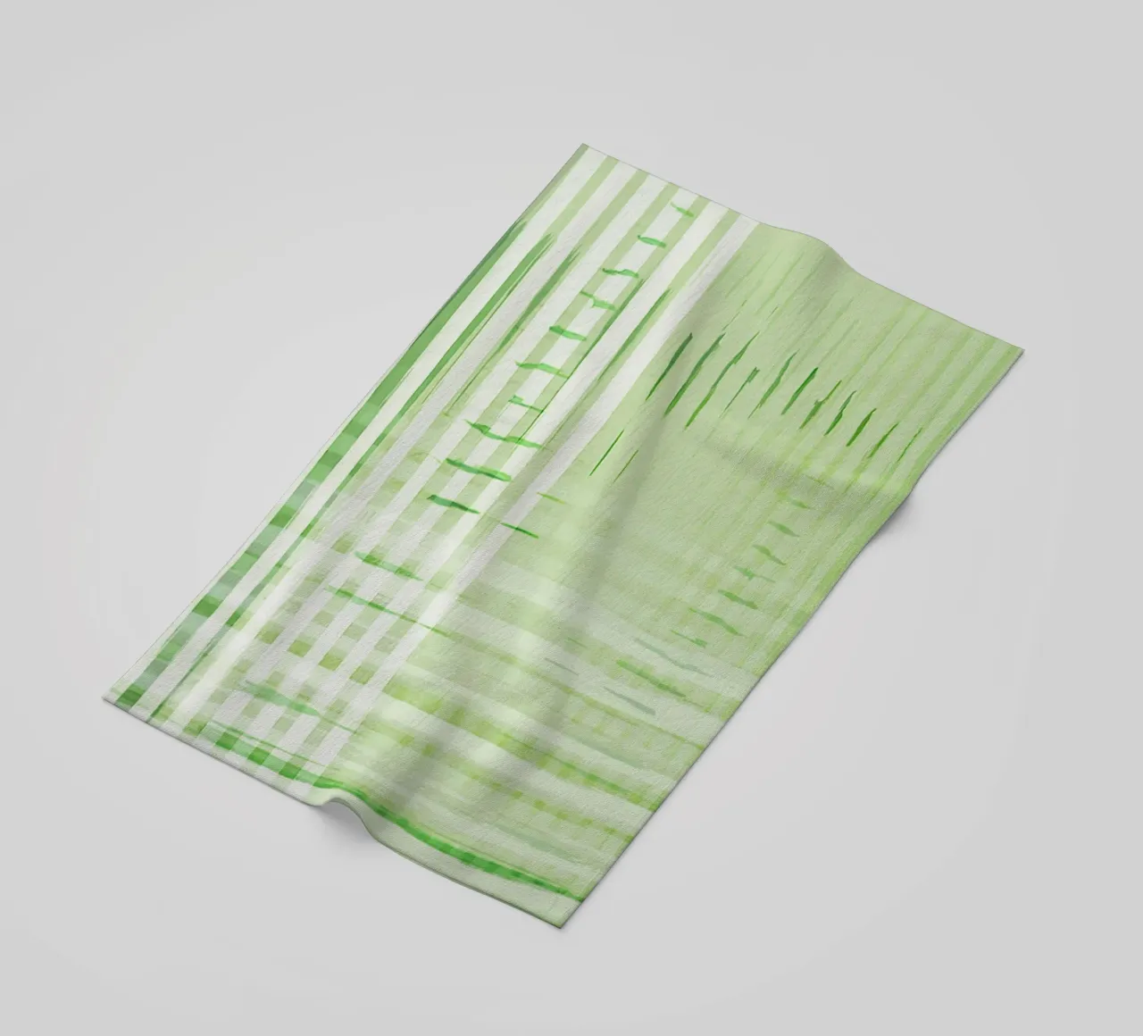 Abstract Shapes | Deconstructed Checkers | Spring Green Strandtuch von sabidussi