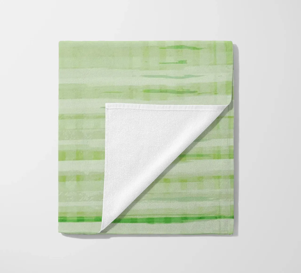 Abstract Shapes | Deconstructed Checkers | Spring Green Strandtuch von sabidussi