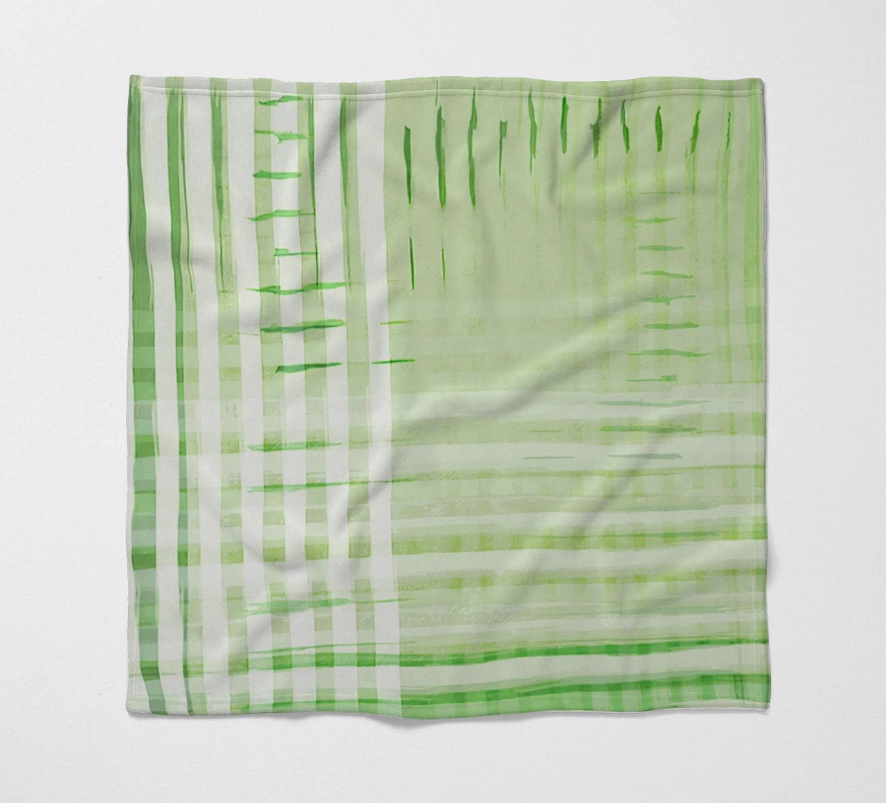 Abstract Shapes | Deconstructed Checkers | Spring Green coperta in pile da sabidussi
