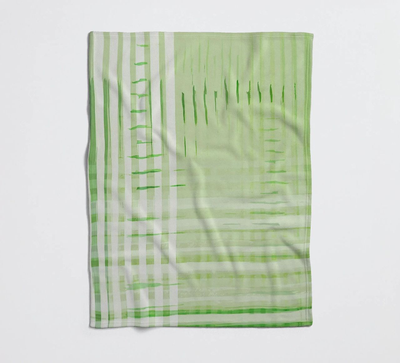 Abstract Shapes | Deconstructed Checkers | Spring Green coperta in pile da sabidussi