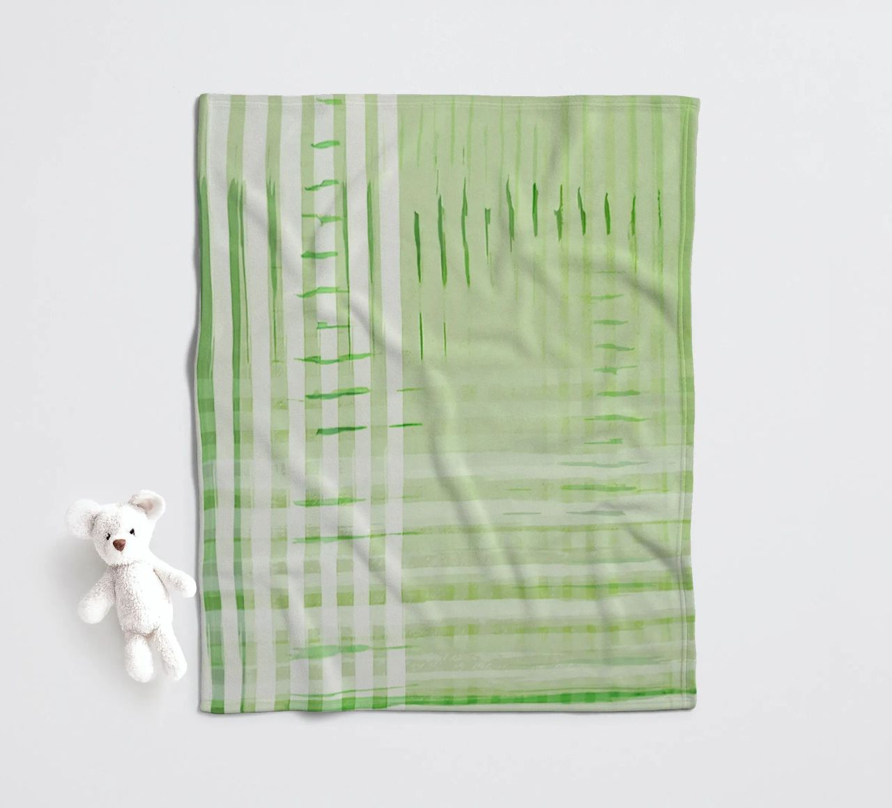 Abstract Shapes | Deconstructed Checkers | Spring Green coperta in pile da sabidussi