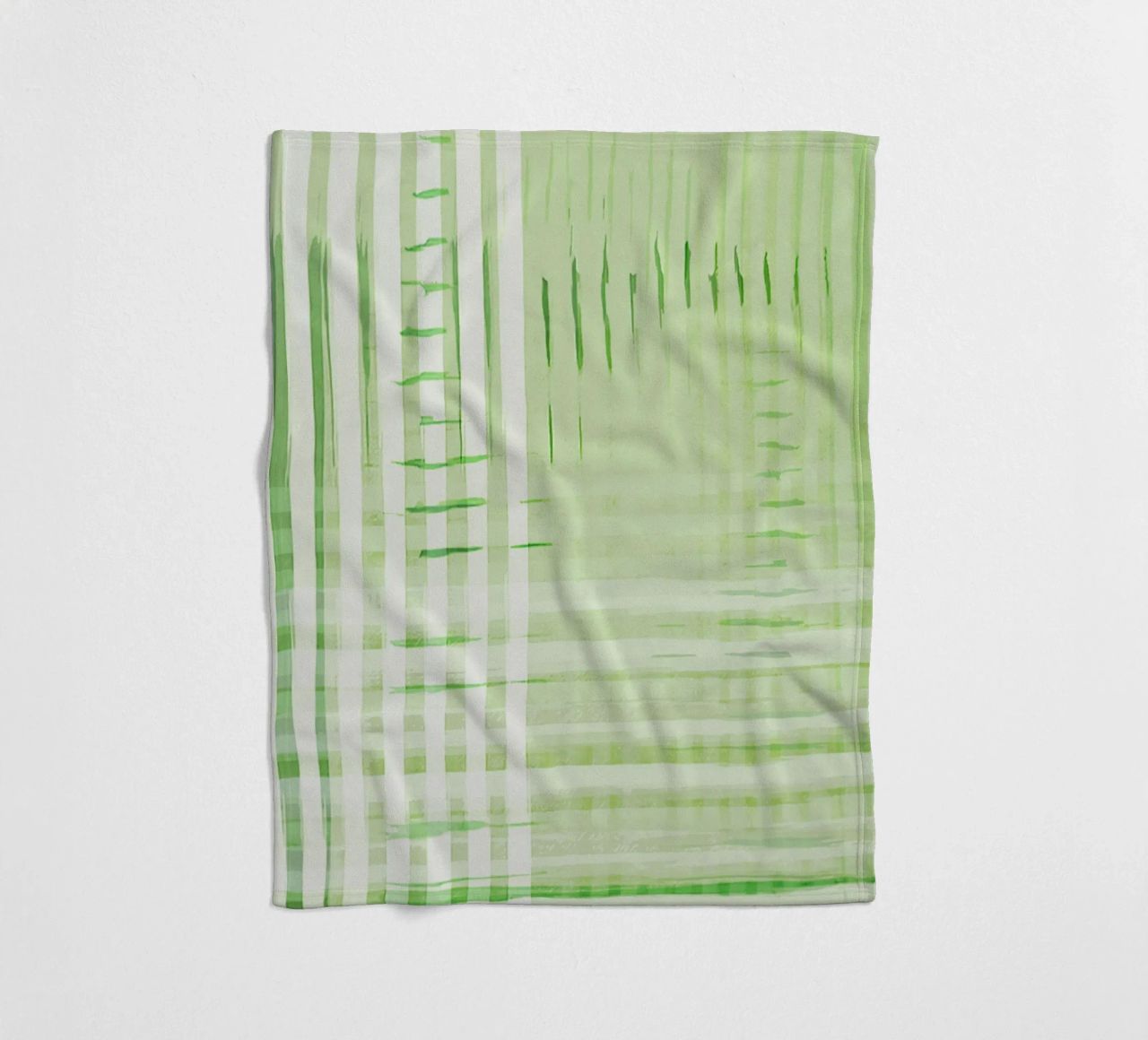 Abstract Shapes | Deconstructed Checkers | Spring Green coperta in pile da sabidussi