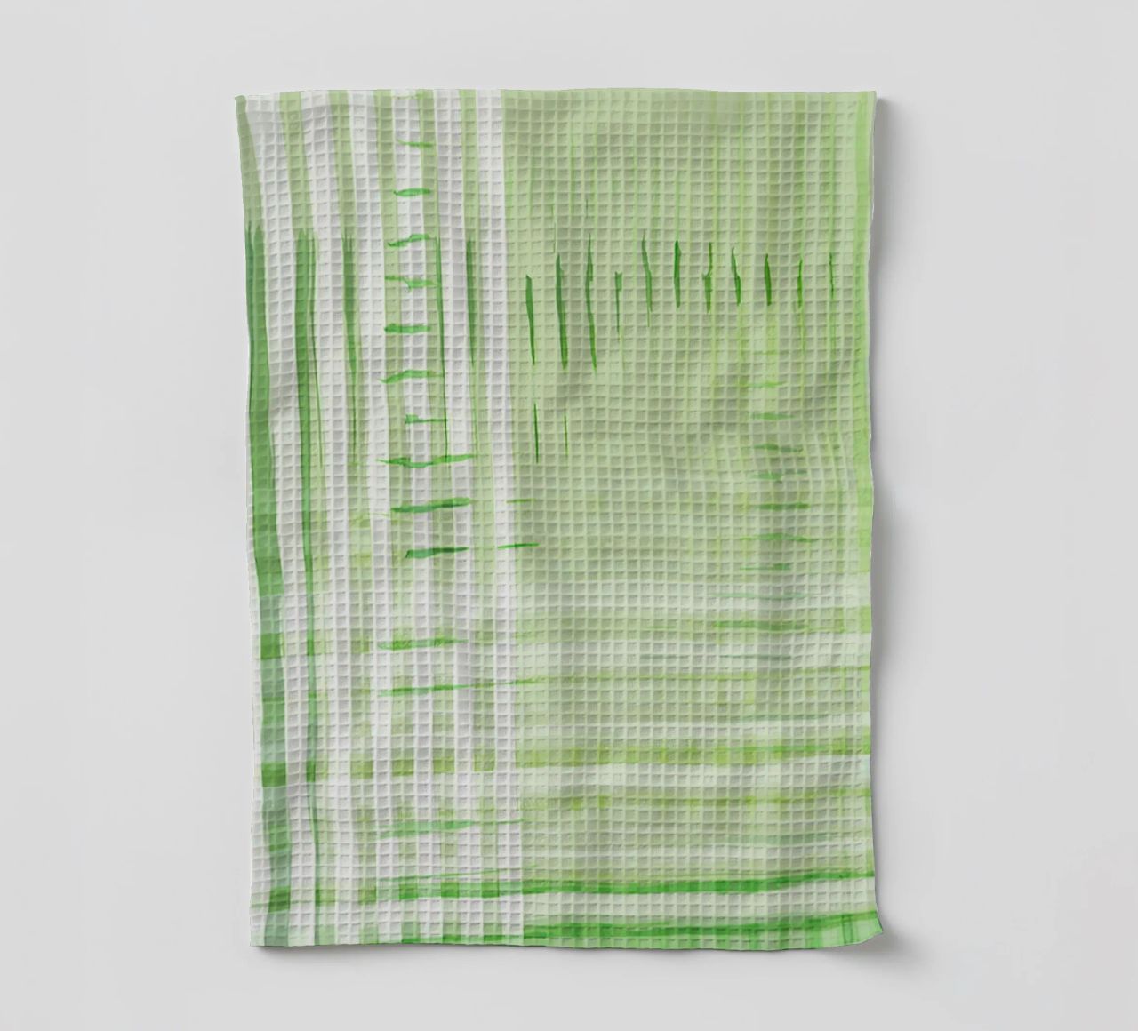 Abstract Shapes | Deconstructed Checkers | Spring Green Geschirrtuch von sabidussi