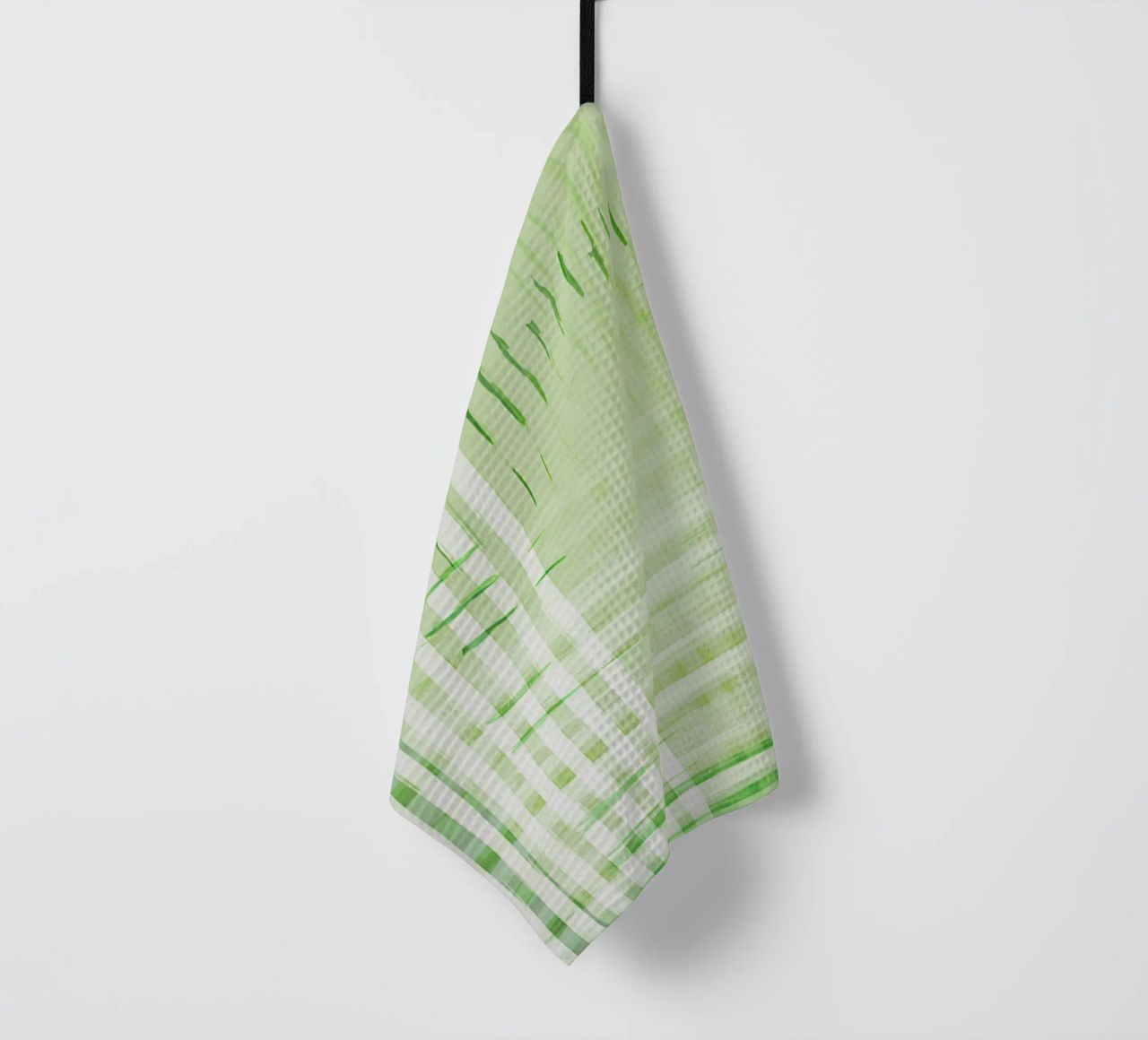 Abstract Shapes | Deconstructed Checkers | Spring Green Geschirrtuch von sabidussi