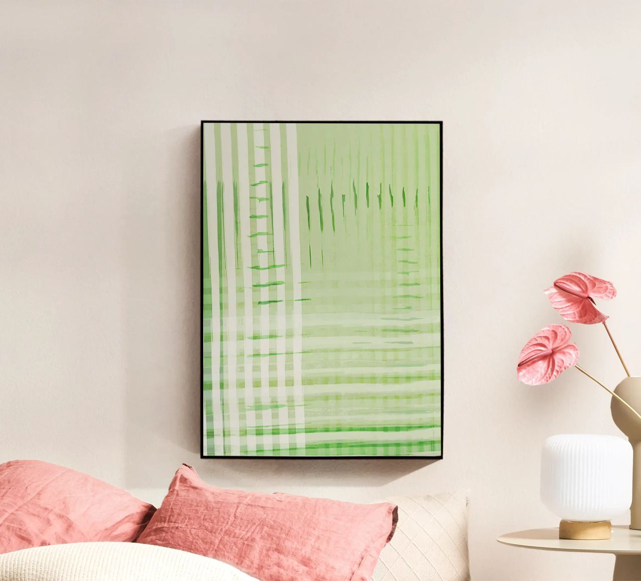 Abstract Shapes | Deconstructed Checkers | Spring Green plexiglass da sabidussi