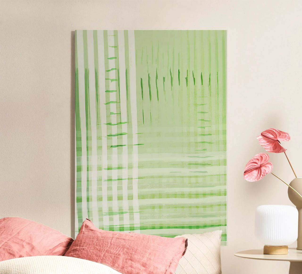Abstract Shapes | Deconstructed Checkers | Spring Green plexiglass da sabidussi