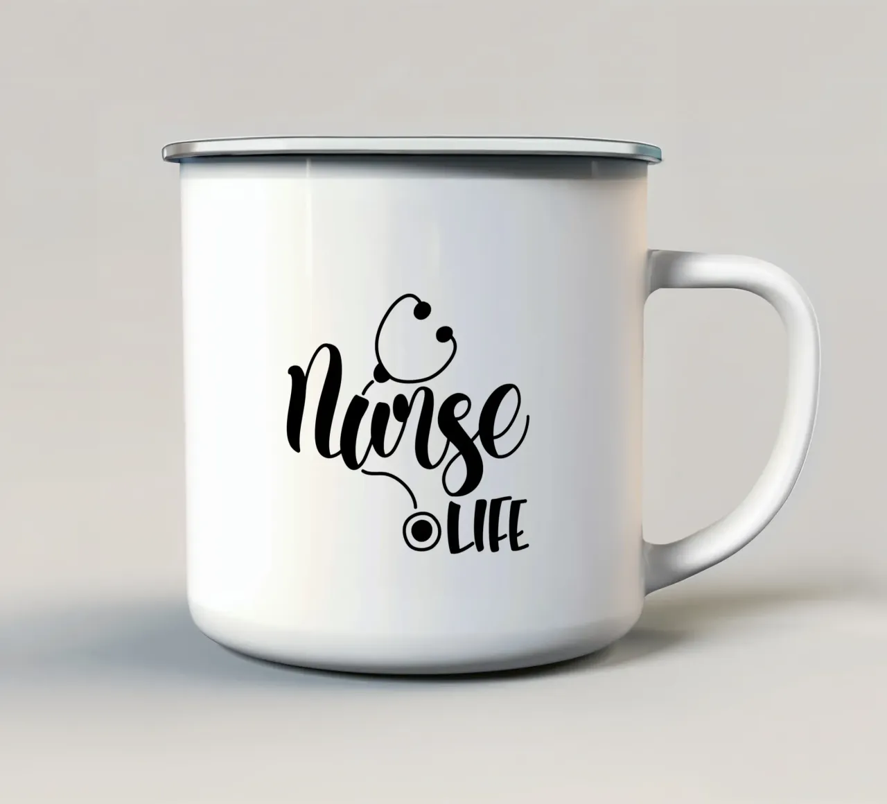 Nurse Life tazza in smalto da Letters of Love
