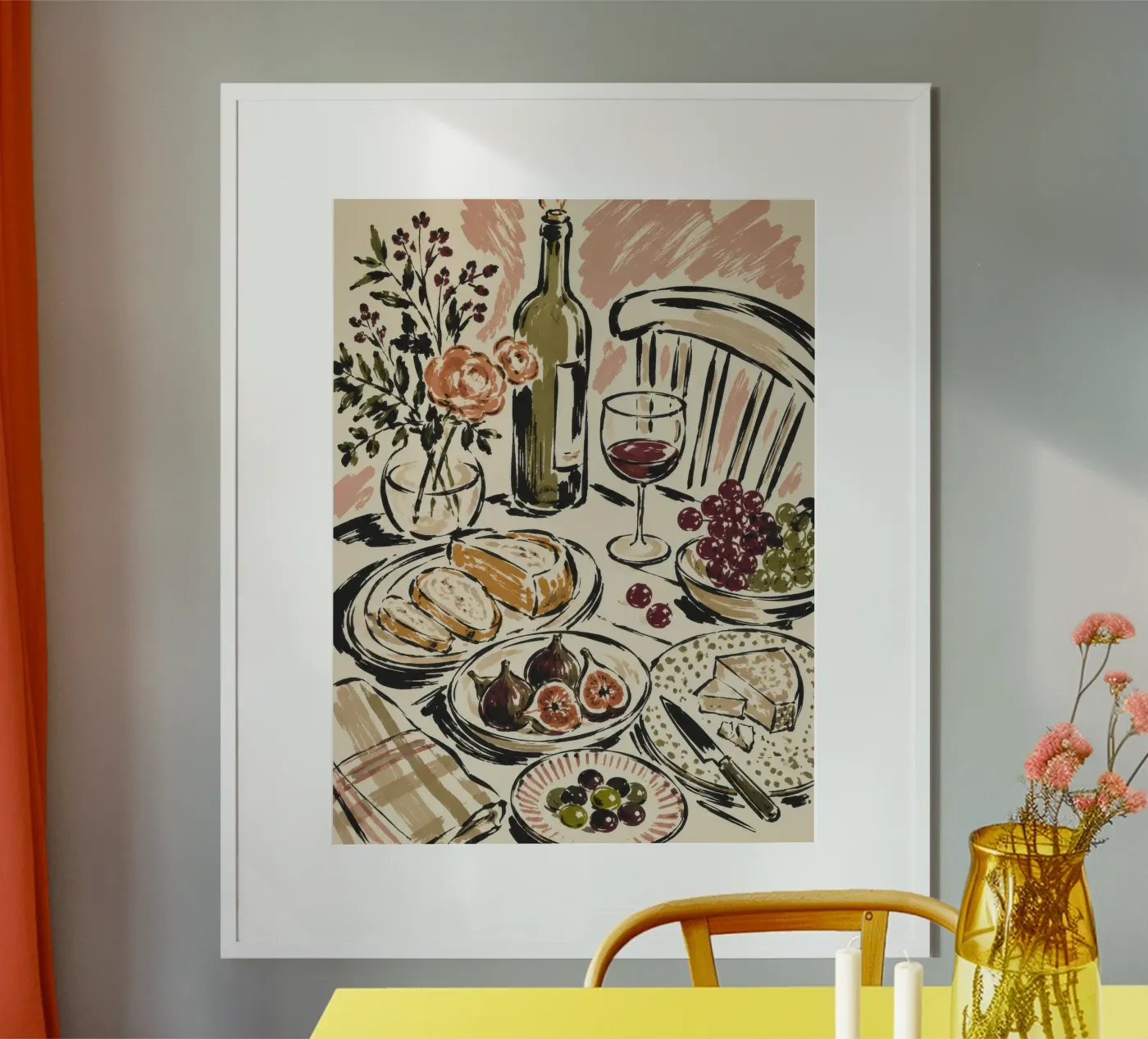 Rustic Mediterranean Table poster by Fatima Rusalka