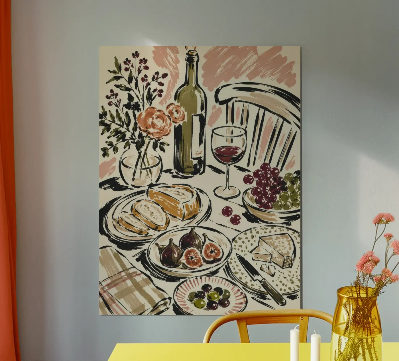 Rustic Mediterranean Table poster by Fatima Rusalka