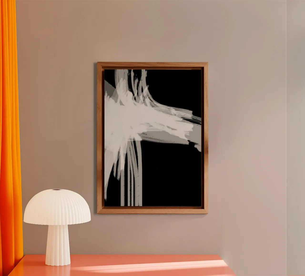 Strokes 14 | Expressive Black & Neutral Abstract alluminio dibond da sabidussi