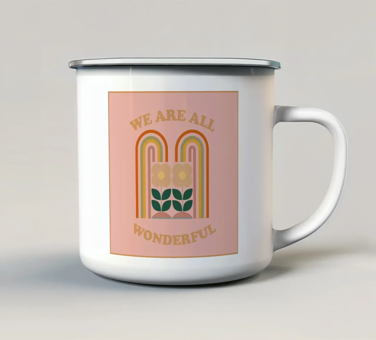 Siamo tutti meravigliosi 2 tazza in smalto da Gaite