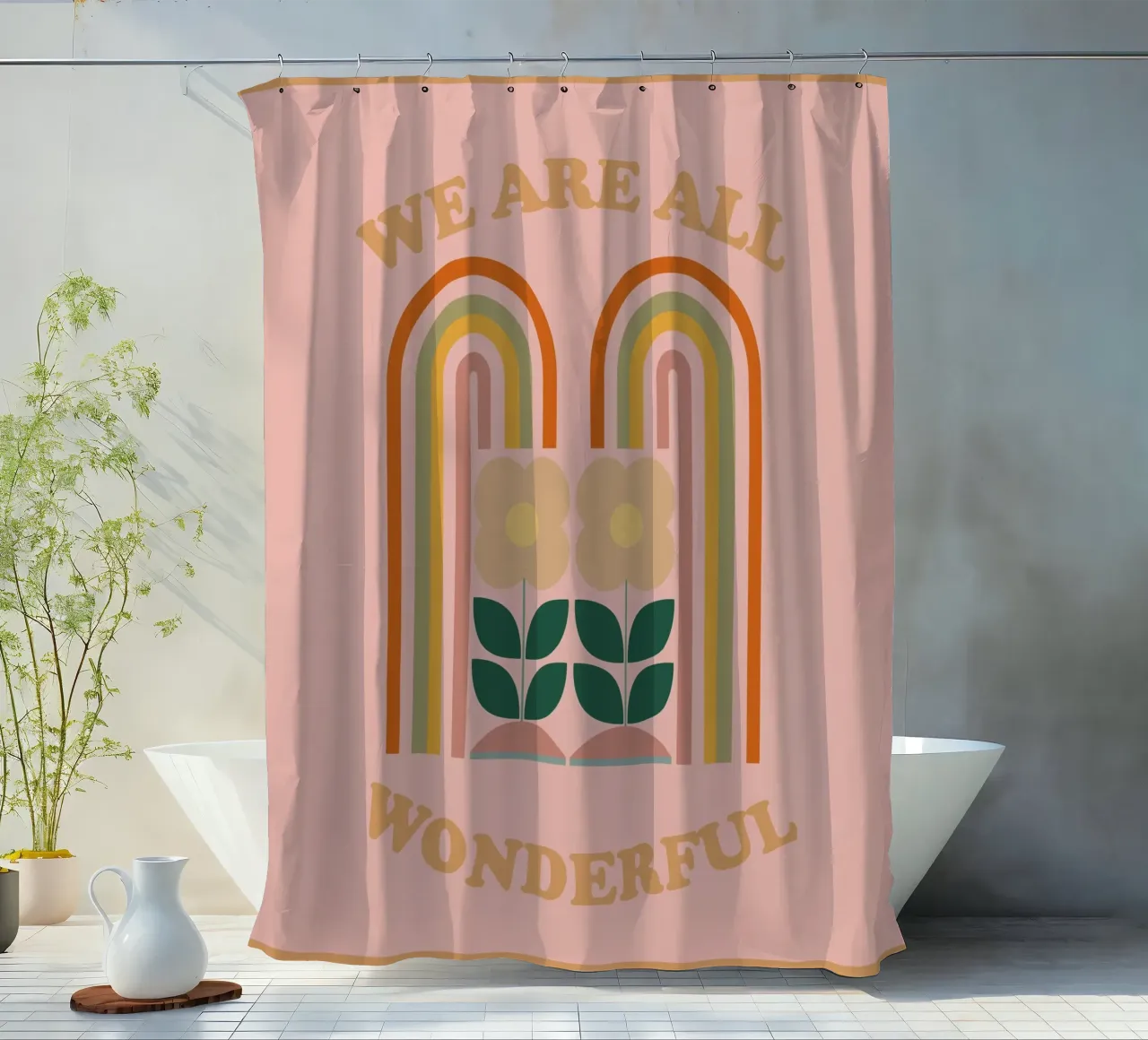 We Are All Wonderful 2 shower curtain by Gaite