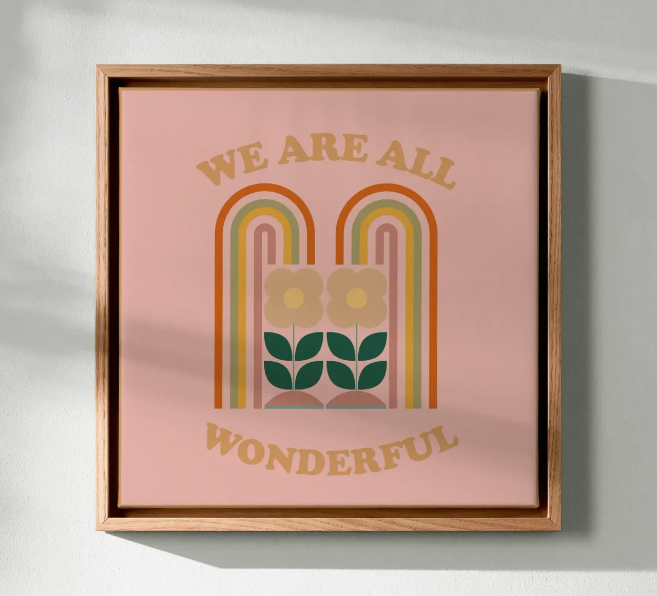 We Are All Wonderful 2 canvas with Floater frame by Gaite