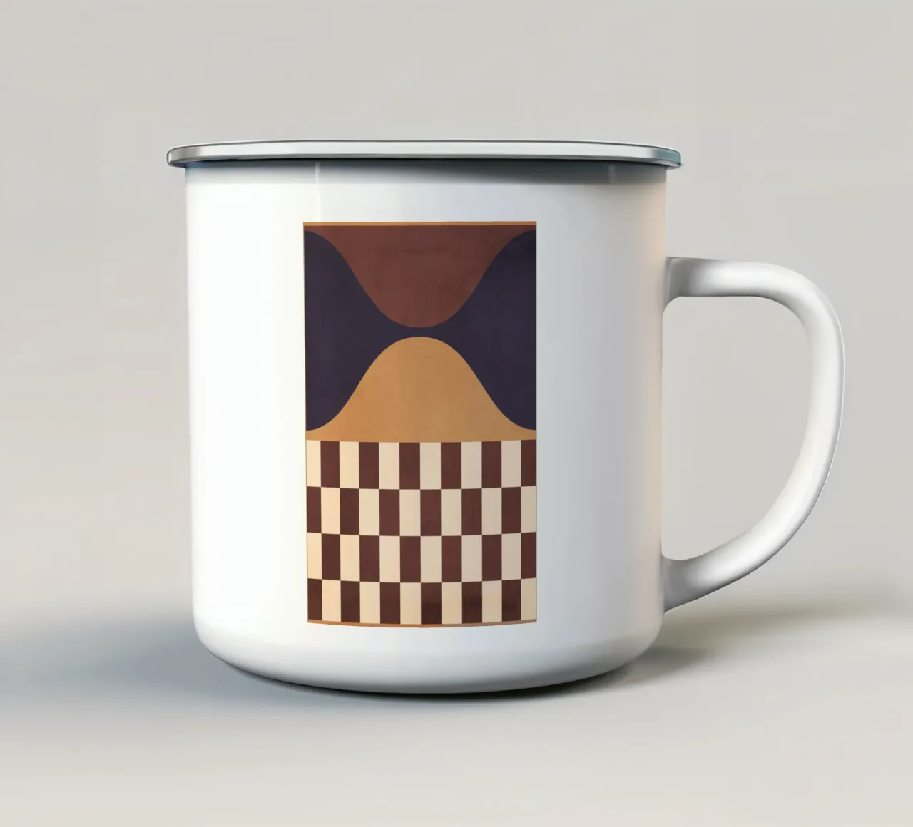 Astrazione geometrica 262 tazza in smalto da Gaite
