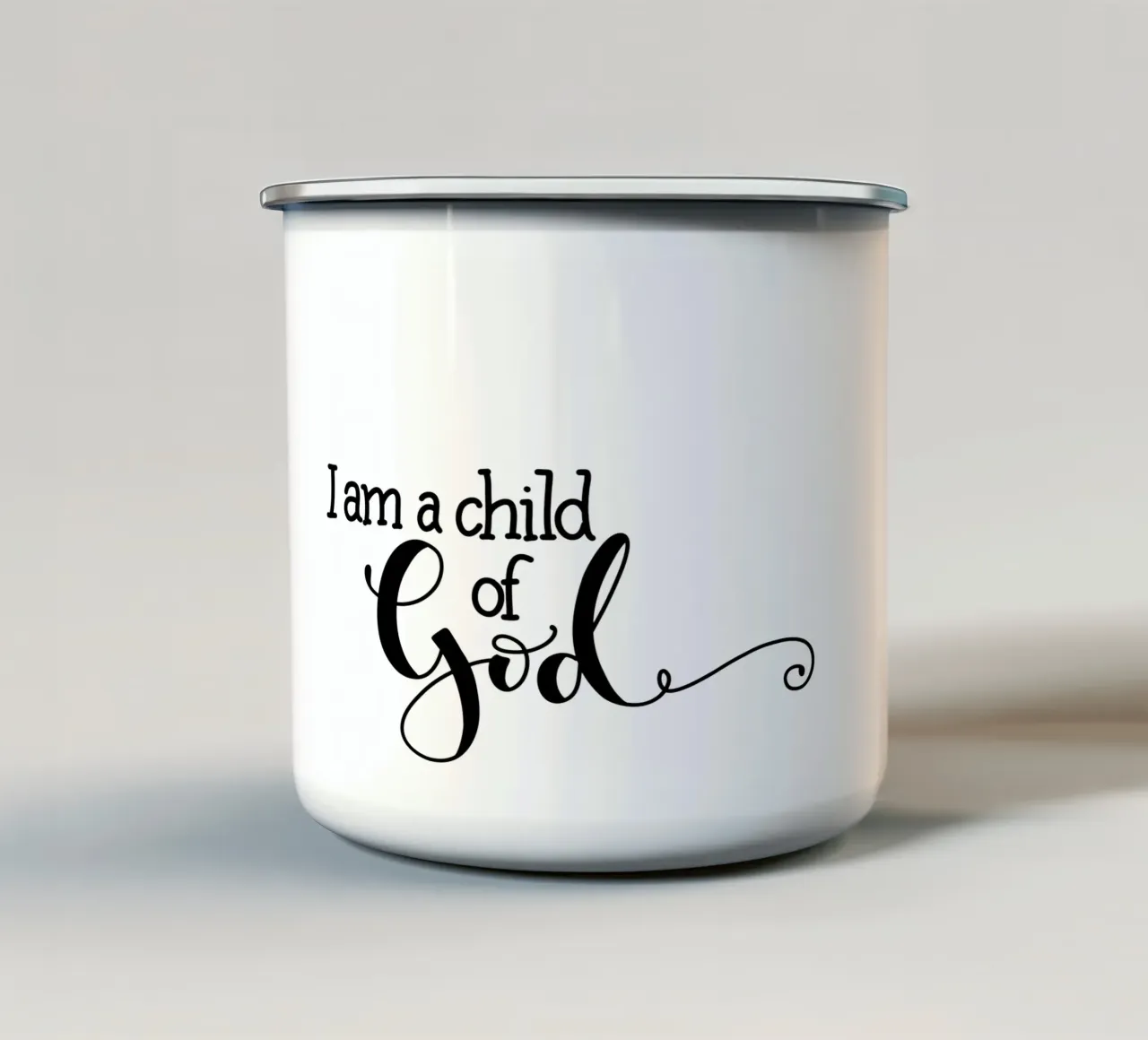 I am a Child of God tazza in smalto da Letters of Love