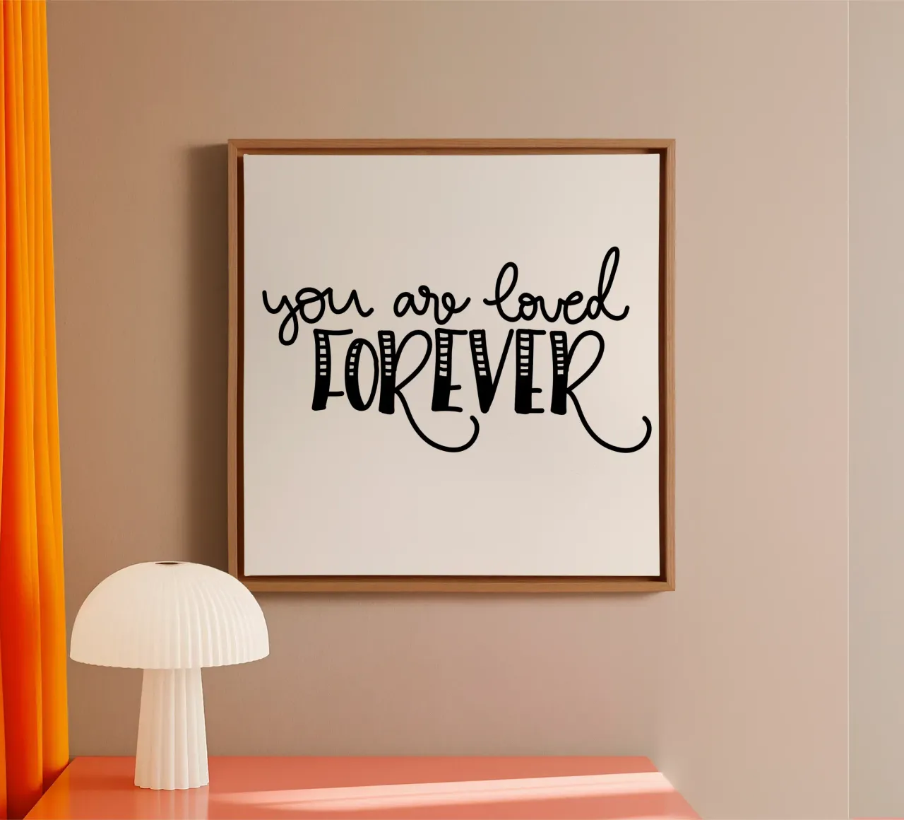 You are loved forever tela con Cornice a cassetta da Letters of Love