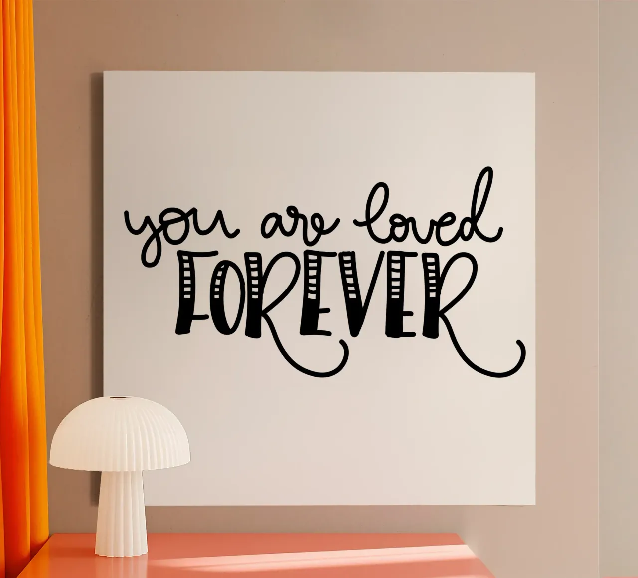 You are loved forever tela con Cornice a cassetta da Letters of Love