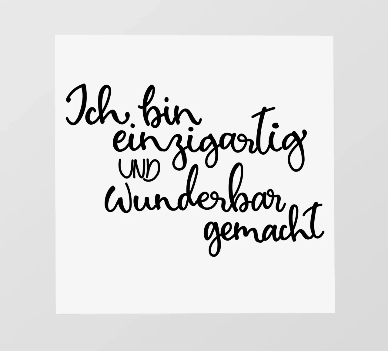 Einzigartig und wunderbar telo in pvc da Letters of Love