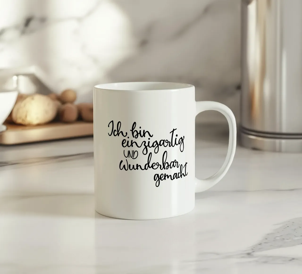 Einzigartig und wunderbar tazza in ceramica da Letters of Love