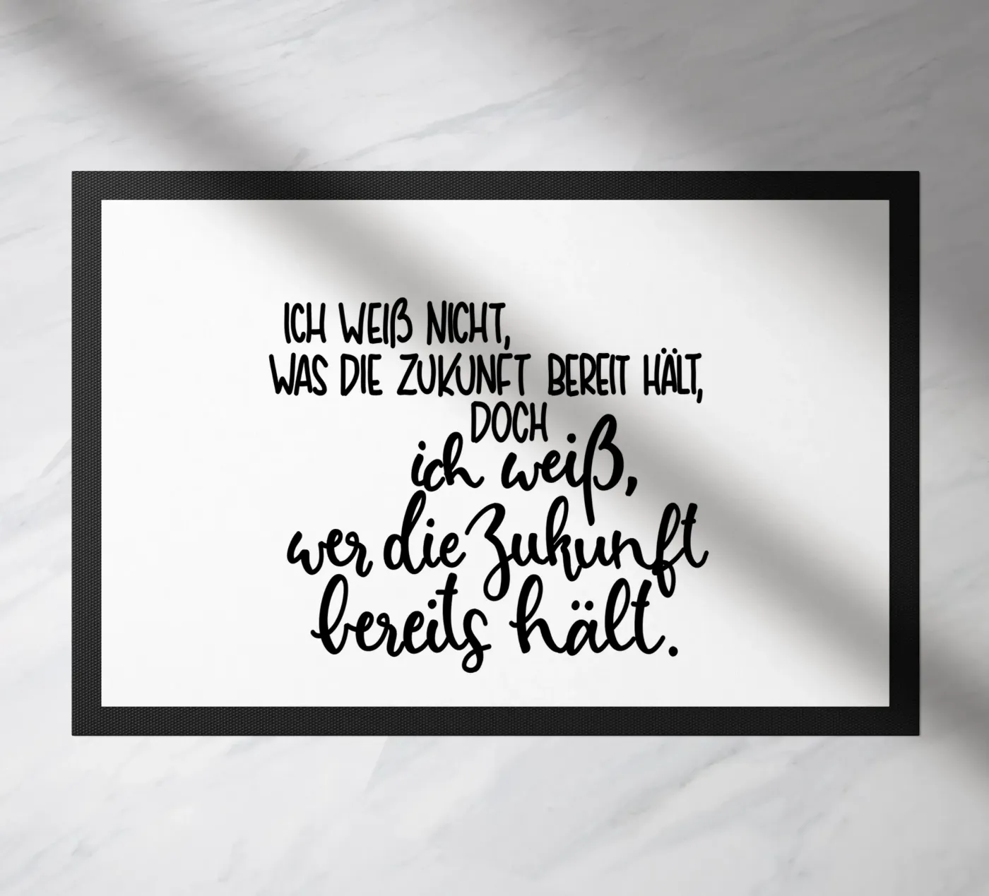 Zukunft doormat by Letters of Love