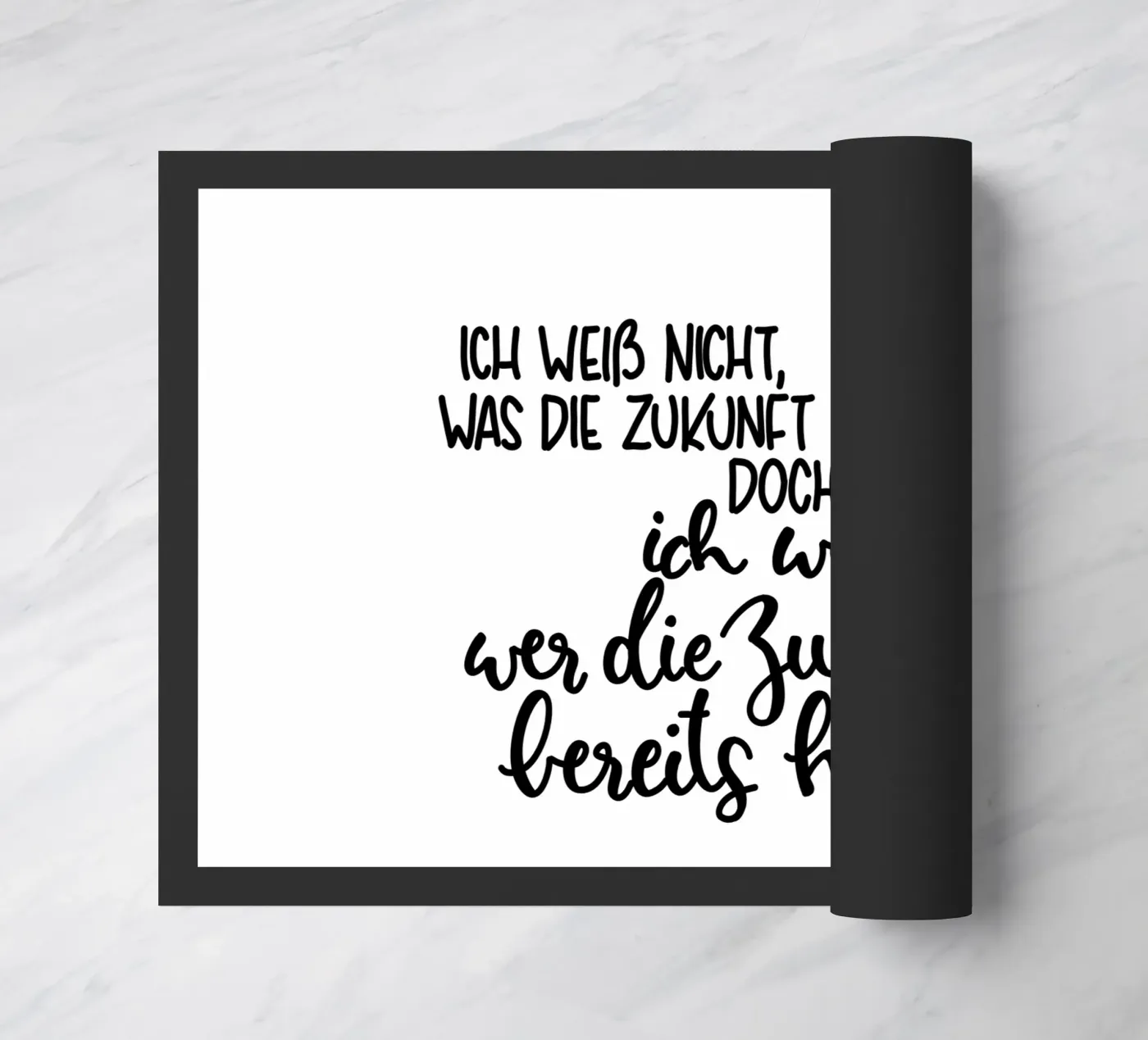 Zukunft doormat by Letters of Love