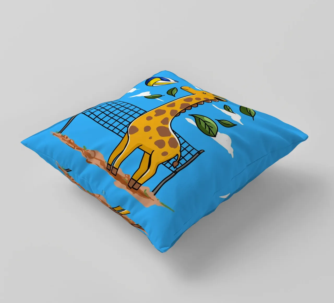 playful giraffe cuscino da ramosashop
