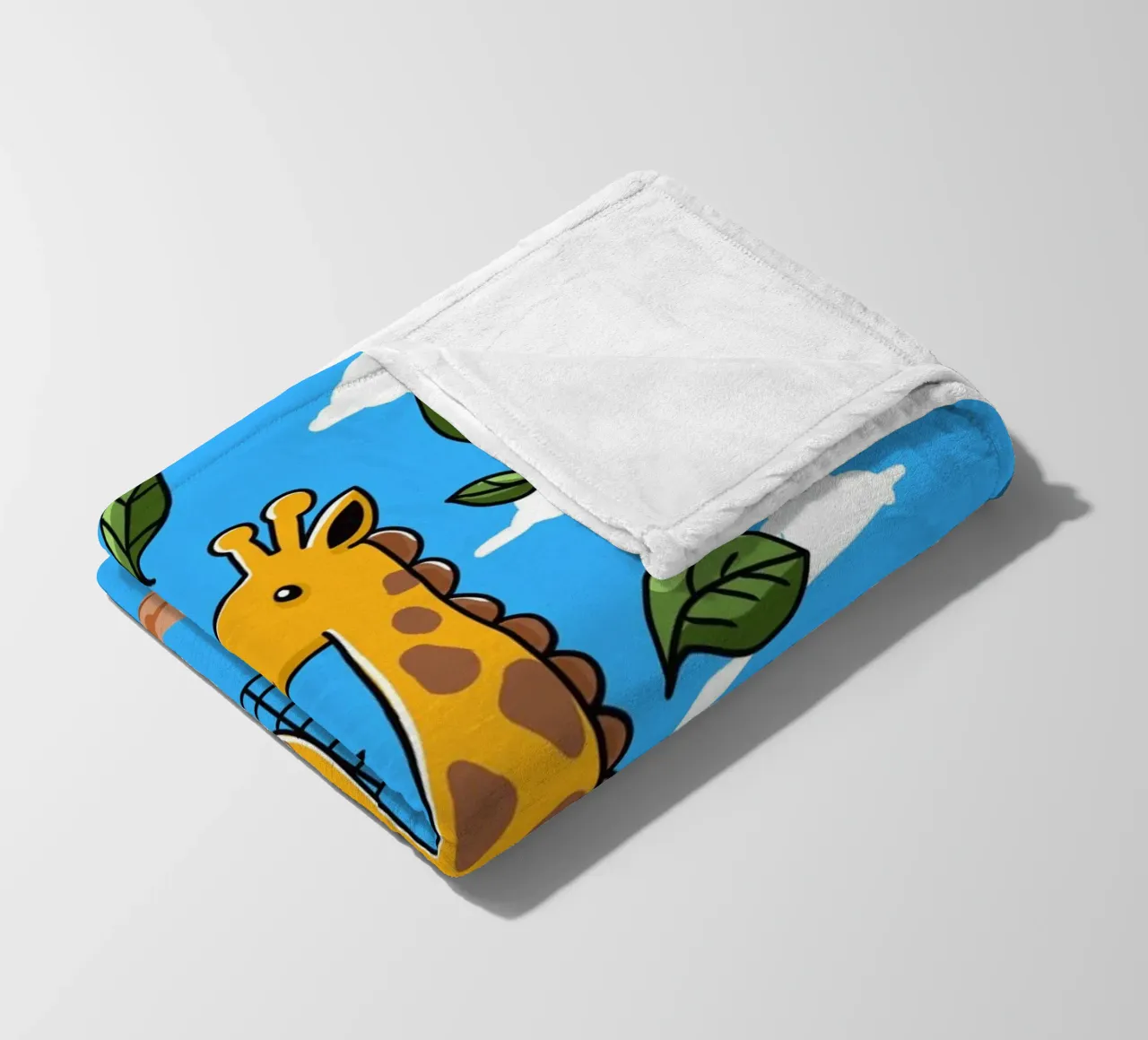 playful giraffe coperta in pile da ramosashop