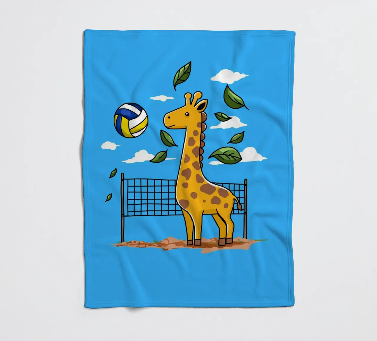 playful giraffe coperta in pile da ramosashop