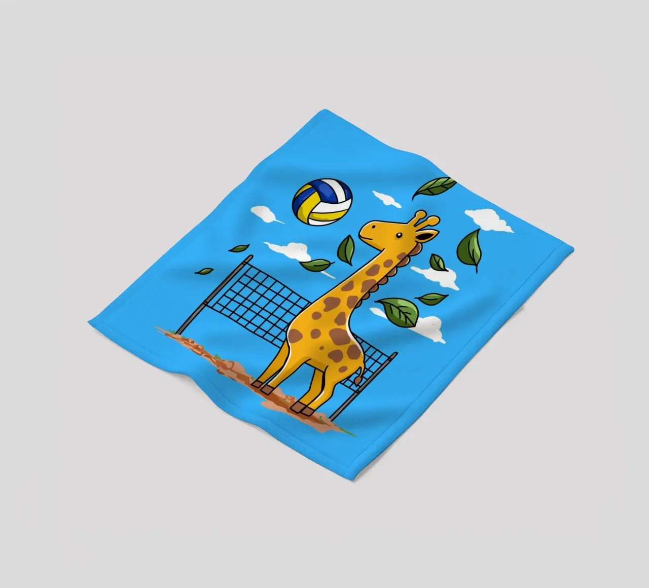 playful giraffe coperta in pile da ramosashop