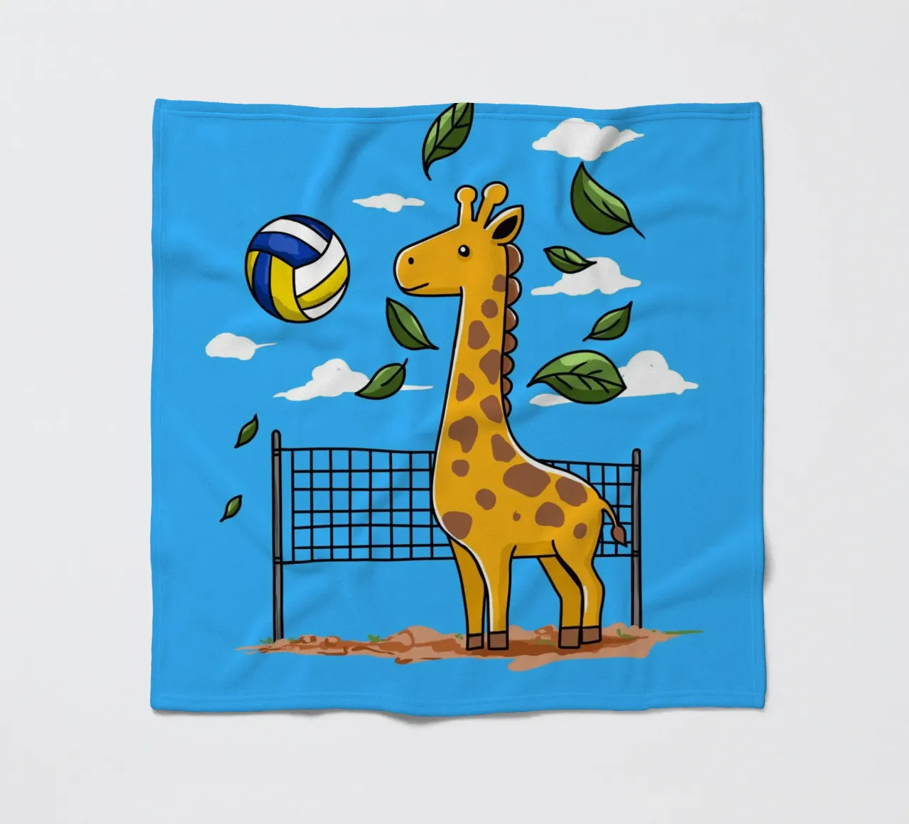 playful giraffe coperta in pile da ramosashop