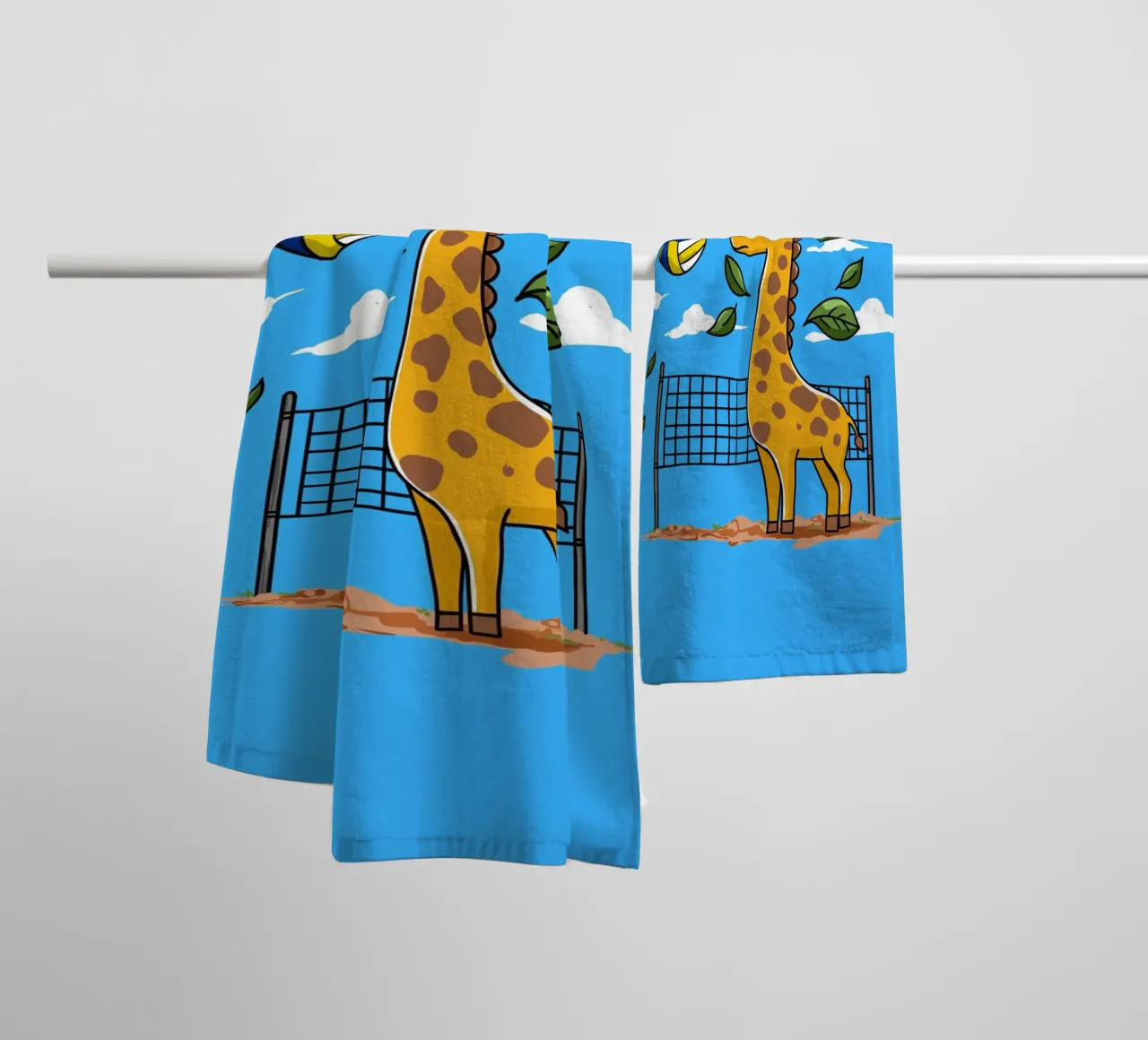 playful giraffe asciugamano da bagno da ramosashop