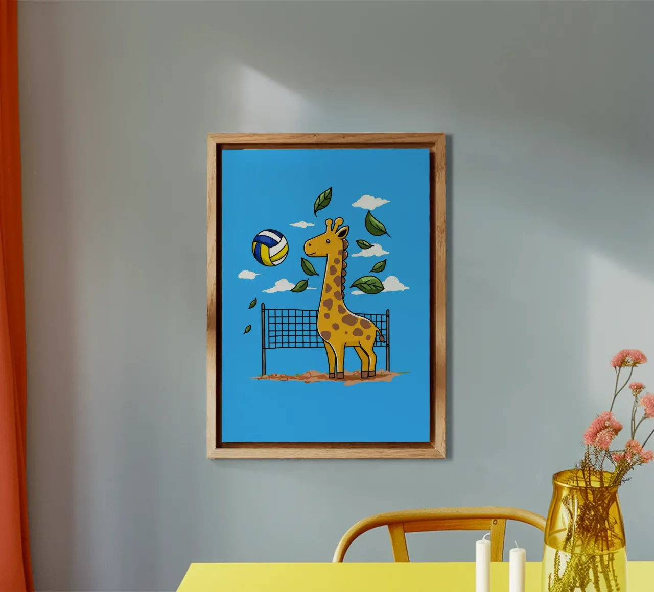 playful giraffe alu-dibond by ramosashop
