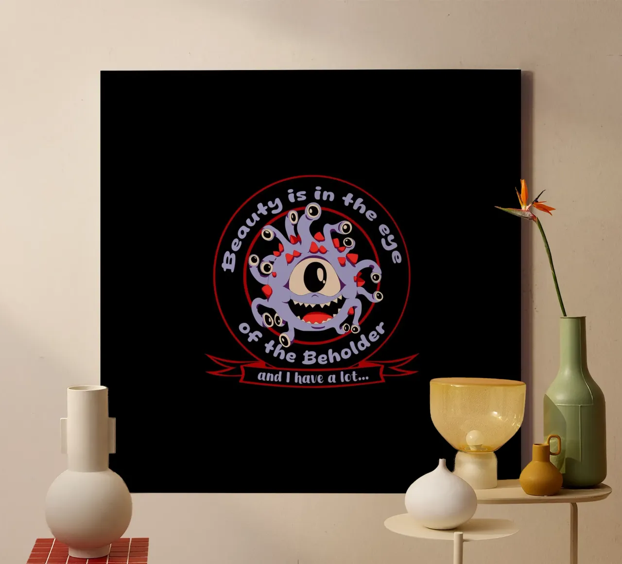 Schoonheid zit in het oog van de toeschouwer canvas met Baklijst van Loobs