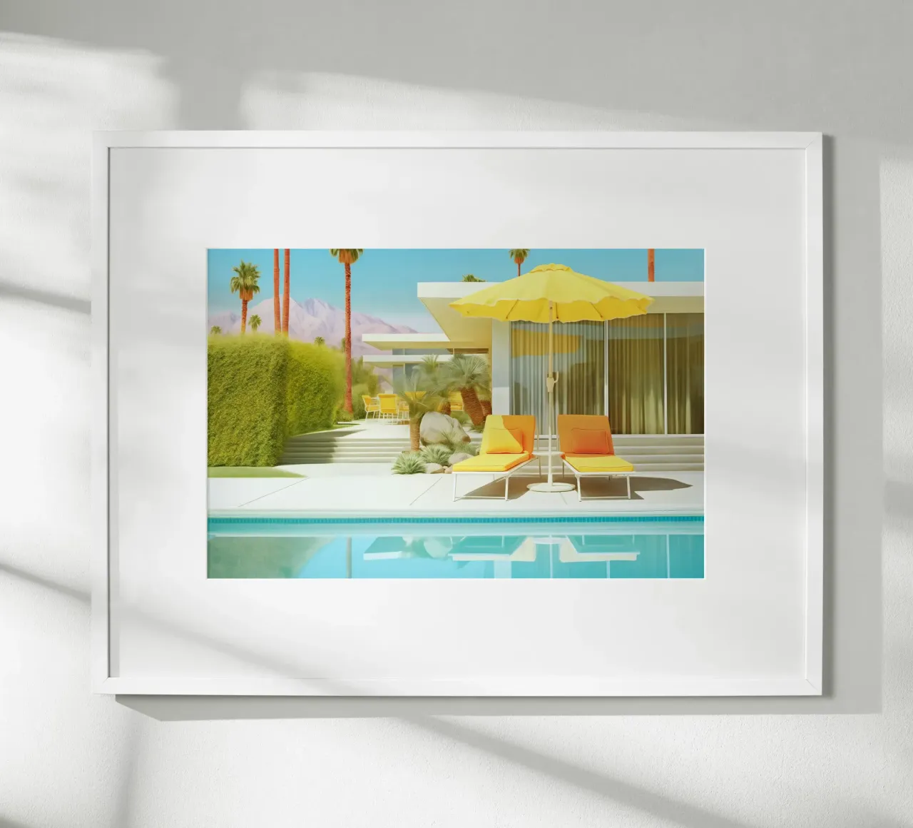Yellow Summer Palm Springs hahnemühle by Carinaprint