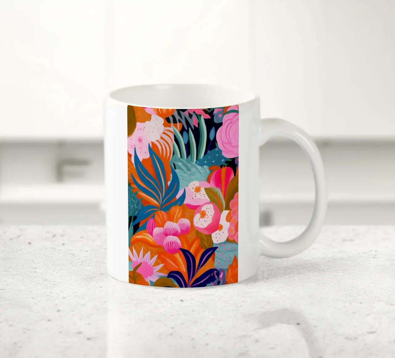 Pittura di fiori tazza in ceramica da Carinaprint