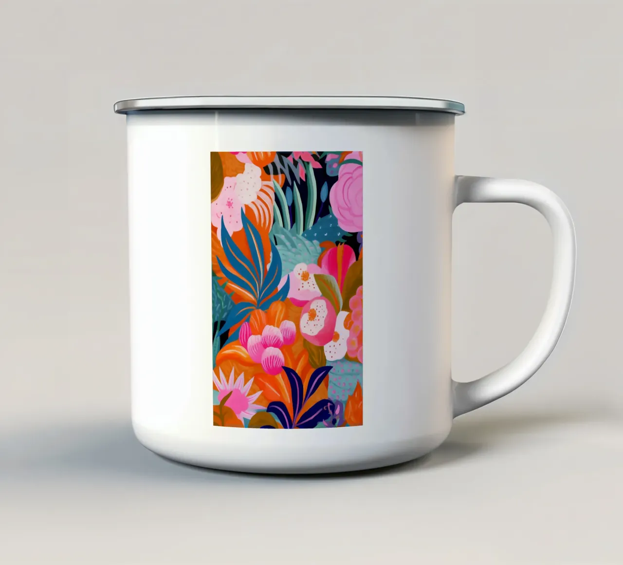 Pittura di fiori tazza in smalto da Carinaprint
