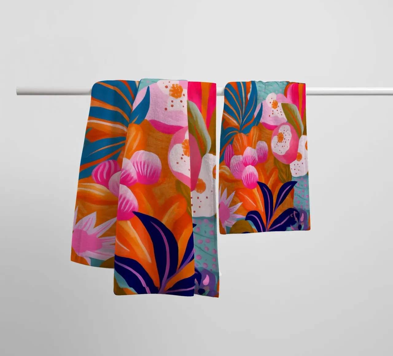 Floral blossom painting towel by Carinaprint