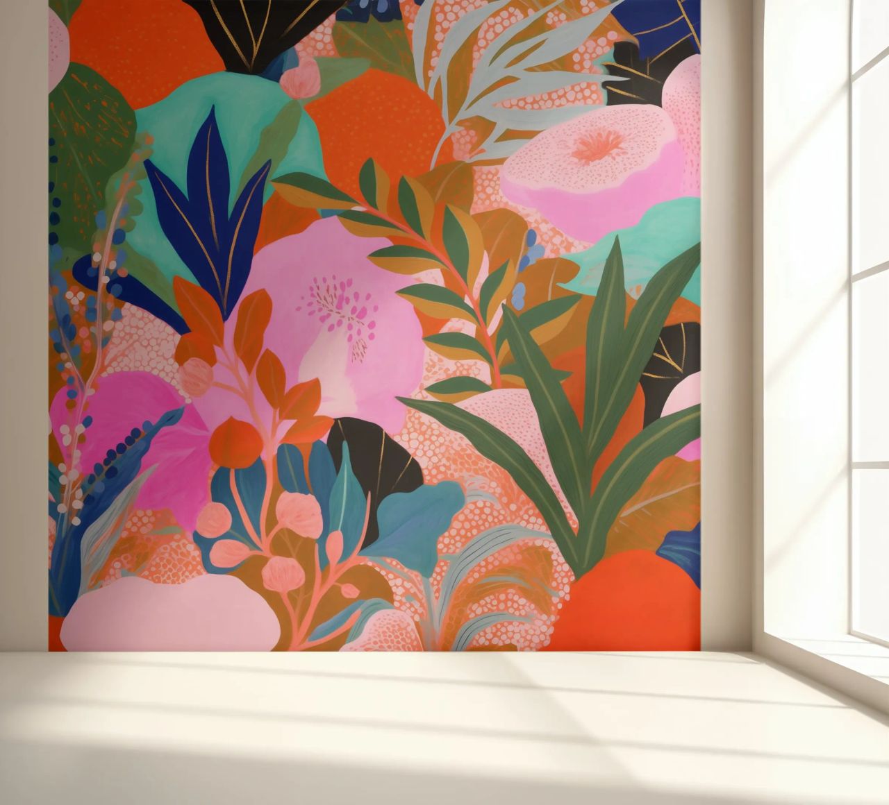 Flower Harmony Painting photo wallpaper by Carinaprint