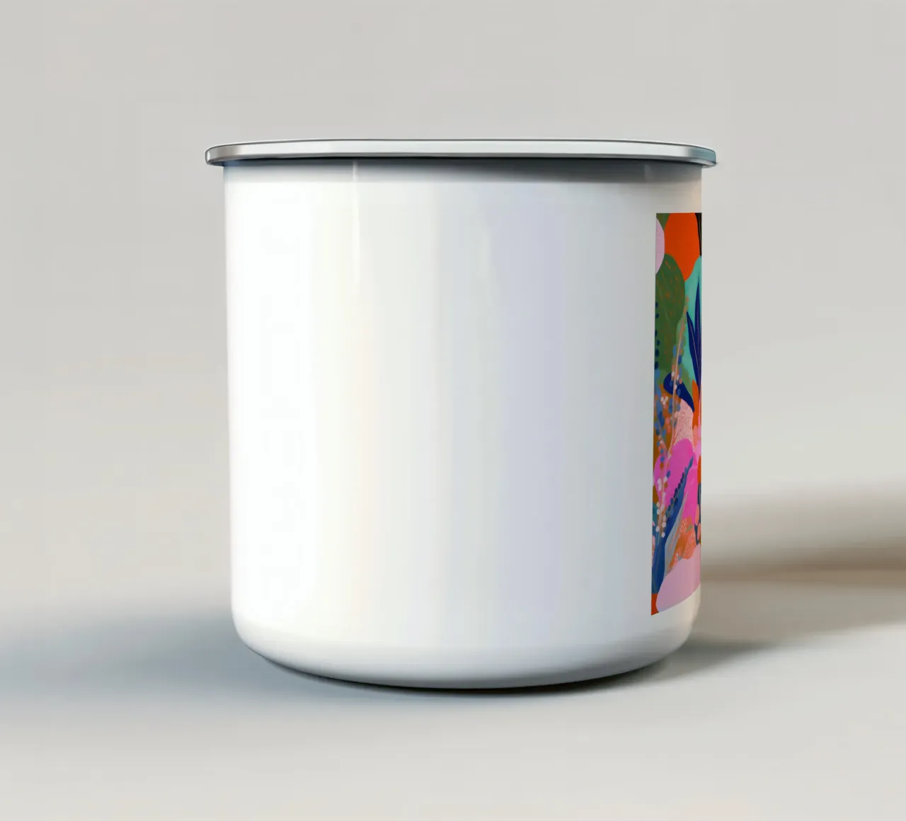 Pittura di armonia floreale tazza in smalto da Carinaprint