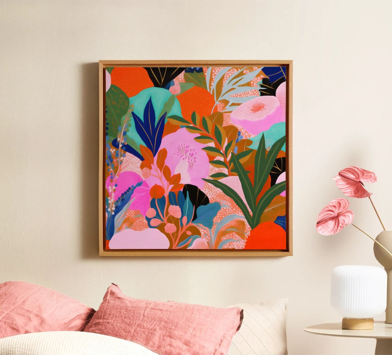 Blumen-Harmonie Malerei Leinwand von Carinaprint
