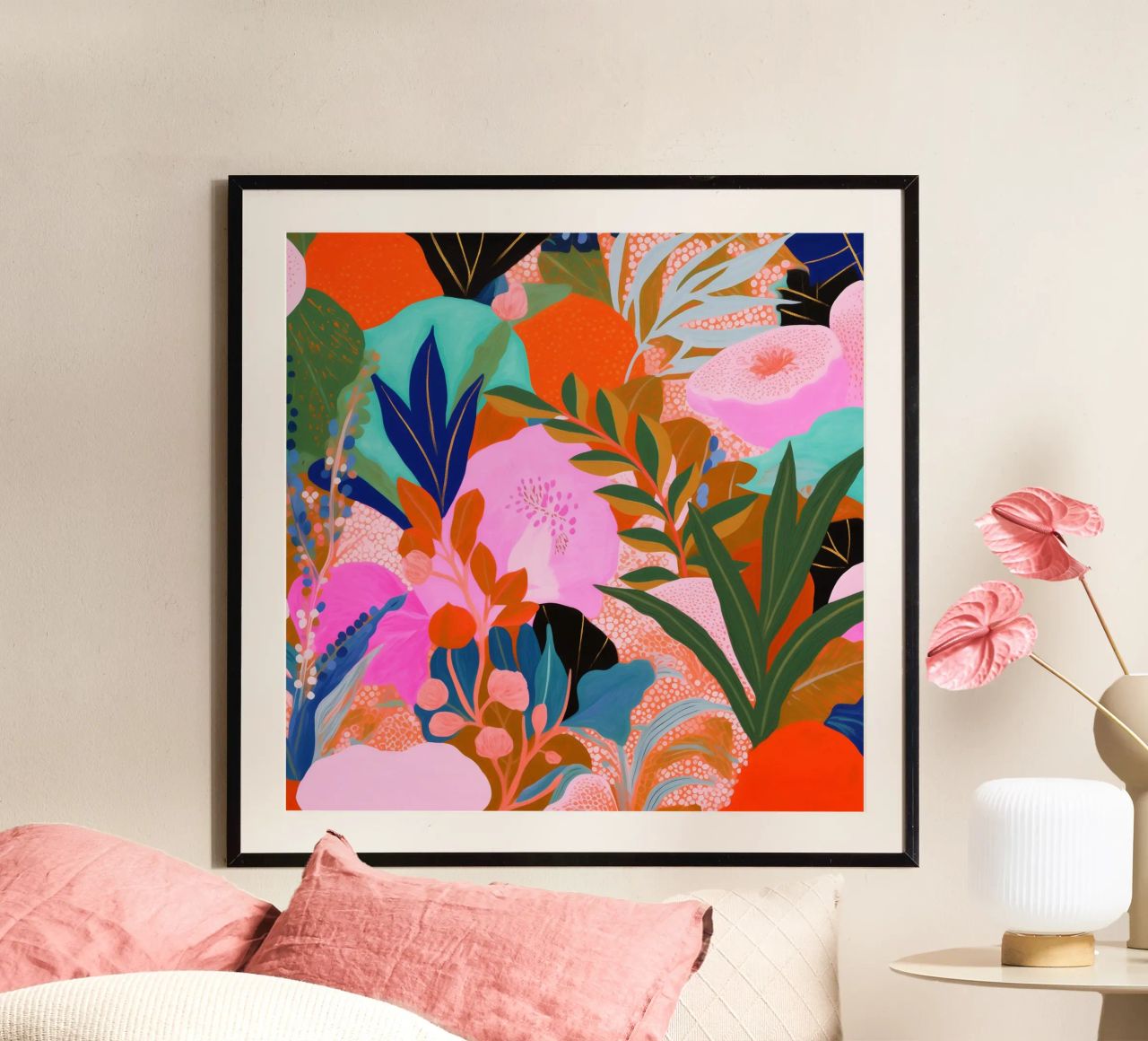 Blumen-Harmonie Malerei Poster von Carinaprint