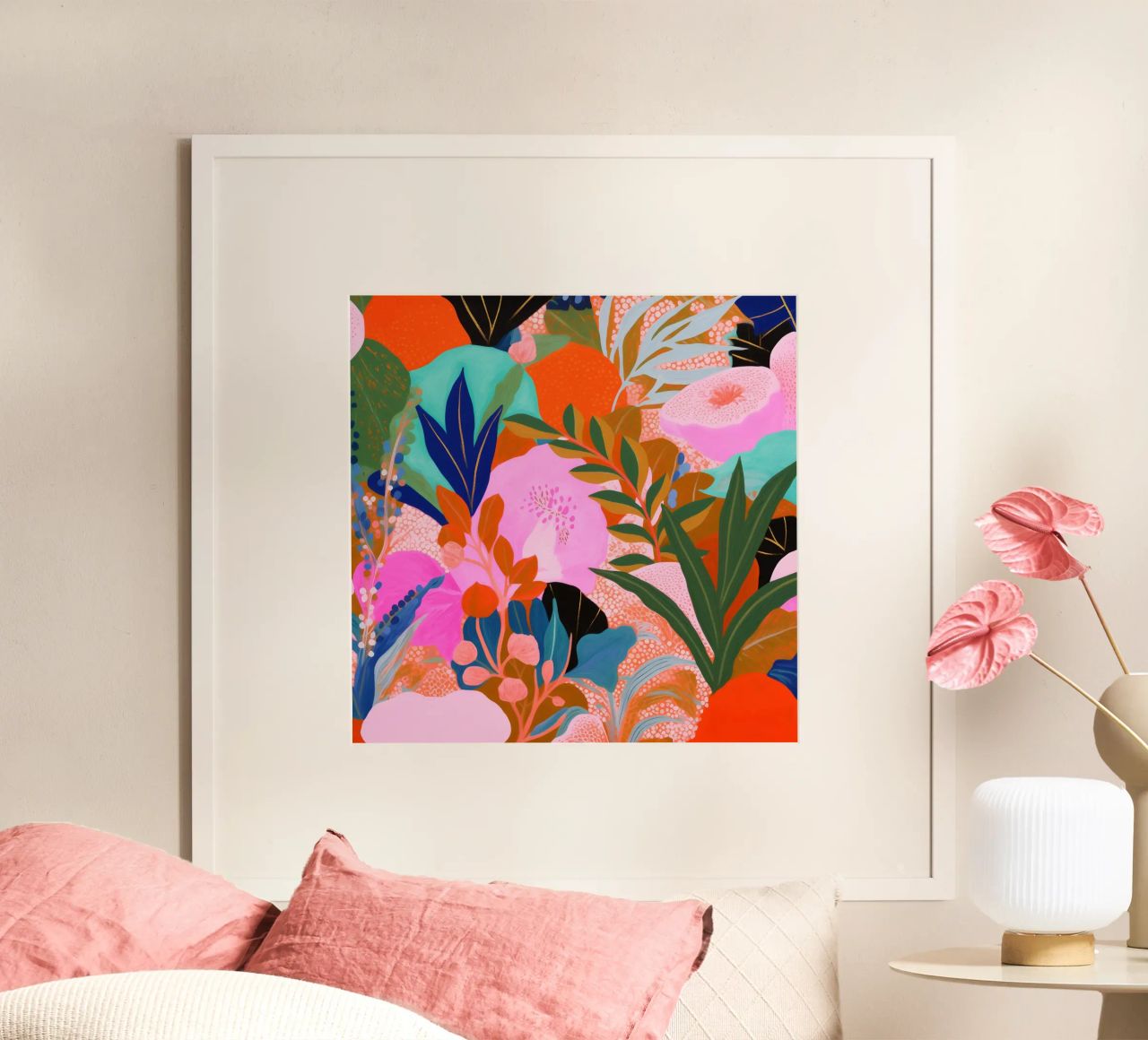 Blumen-Harmonie Malerei Poster von Carinaprint