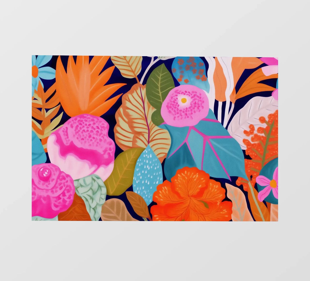 Large blossom painting photo wallpaper by Carinaprint