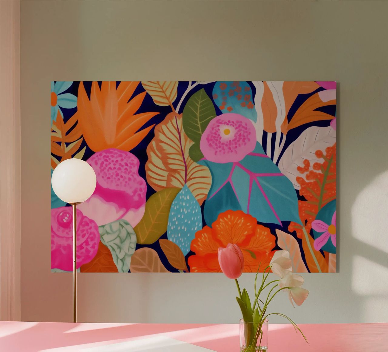 Groot bloesem schilderij acryl van Carinaprint