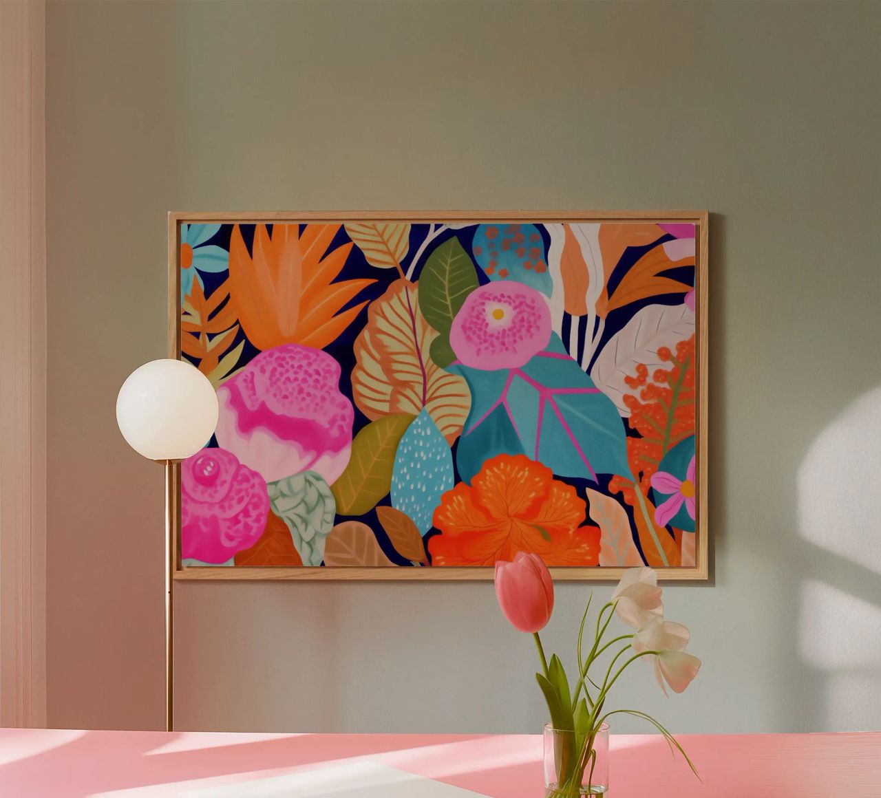 Grande dipinto di fiori alluminio dibond da Carinaprint