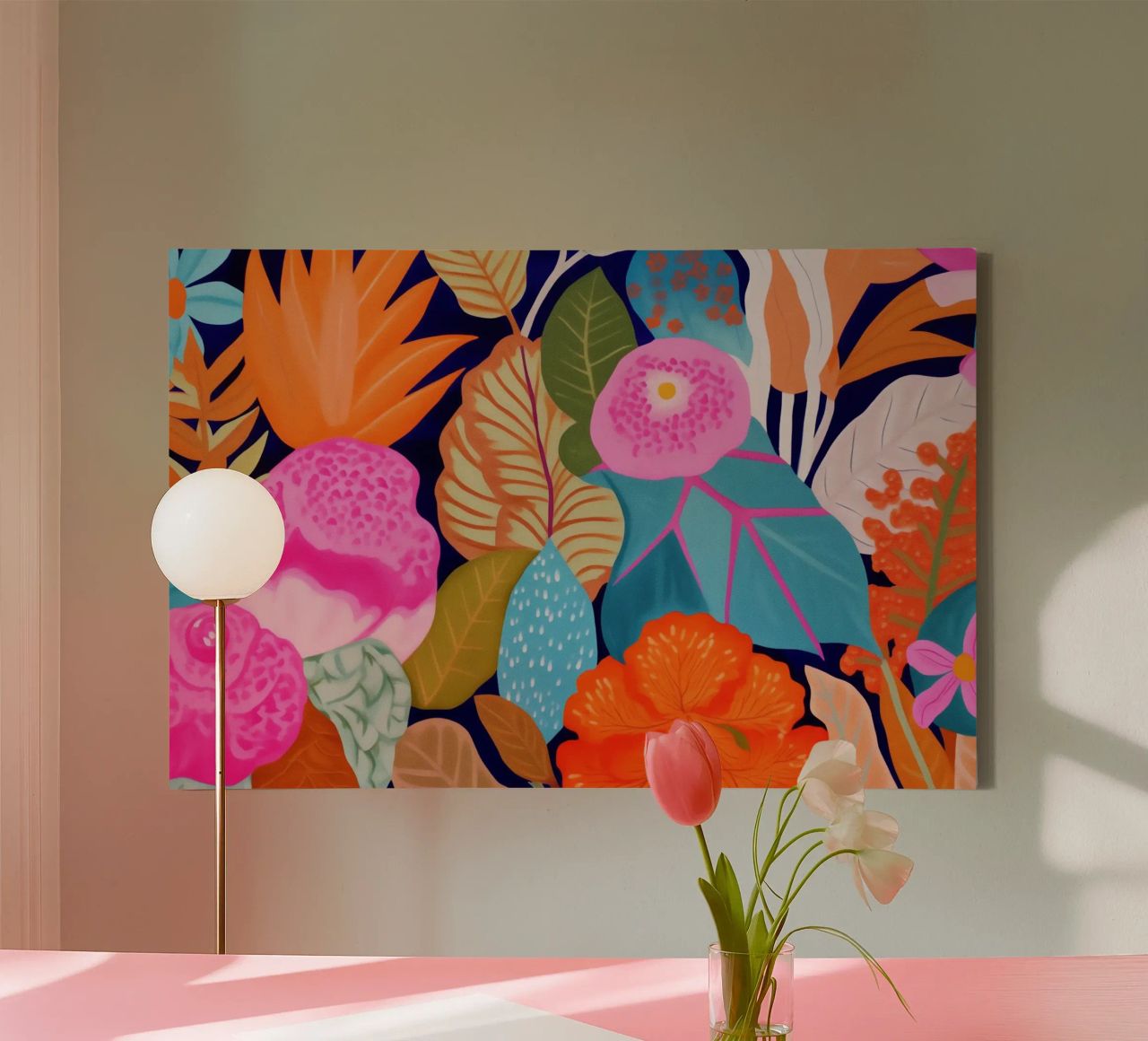 Große Blüten Malerei Leinwand von Carinaprint