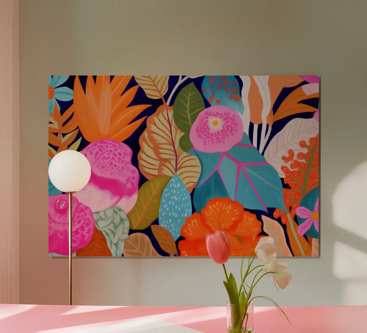 Peinture de grandes fleurs poster de Carinaprint